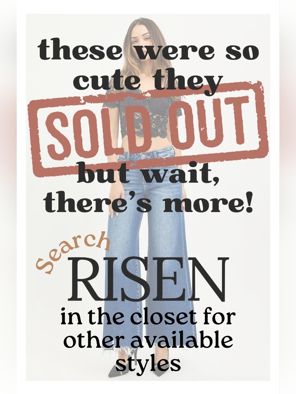 RISEN HR Dark Wash Wide Leg Jeans Stretch Palazzo Distressed Hems Various NEW